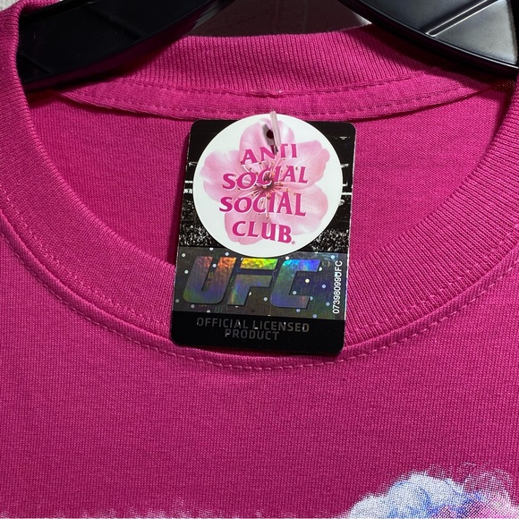 NEW - Anti Social Social Club - Suga Sean UFC Tee Tshirt - Pink  - MEDIUM - Picture 3 of 6